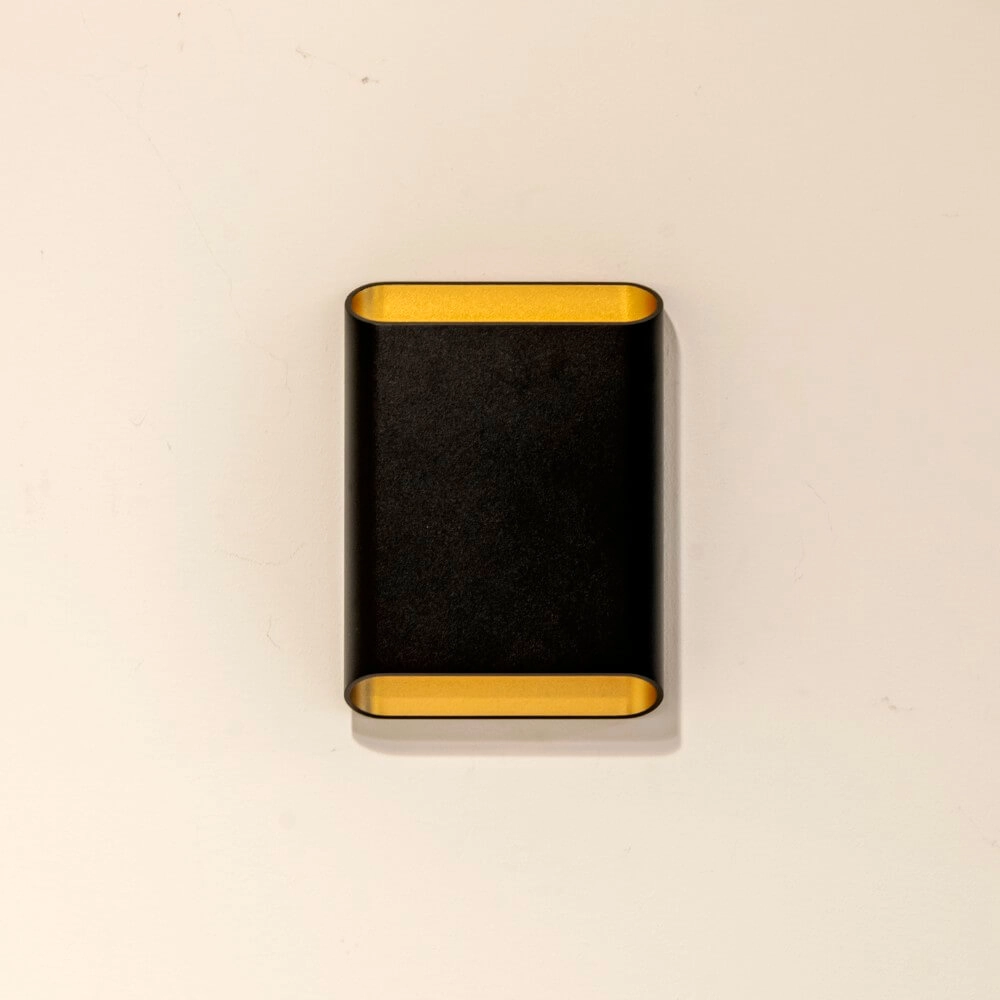 Wandleuchte Diaz L Schwarz mit Gold Artdelight 8720701100299