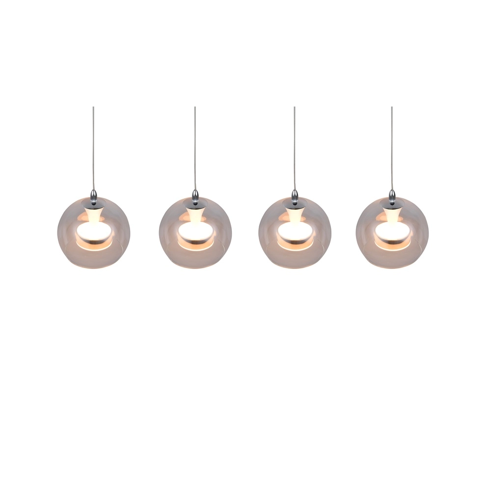 Pendelleuchte Flynt 4-flammig chrom Trio 4017807671018