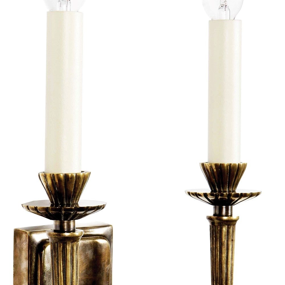 Antiker Kerzenhalter Hampton 2-flammig - Gold poliert (PBUL) Limehouse