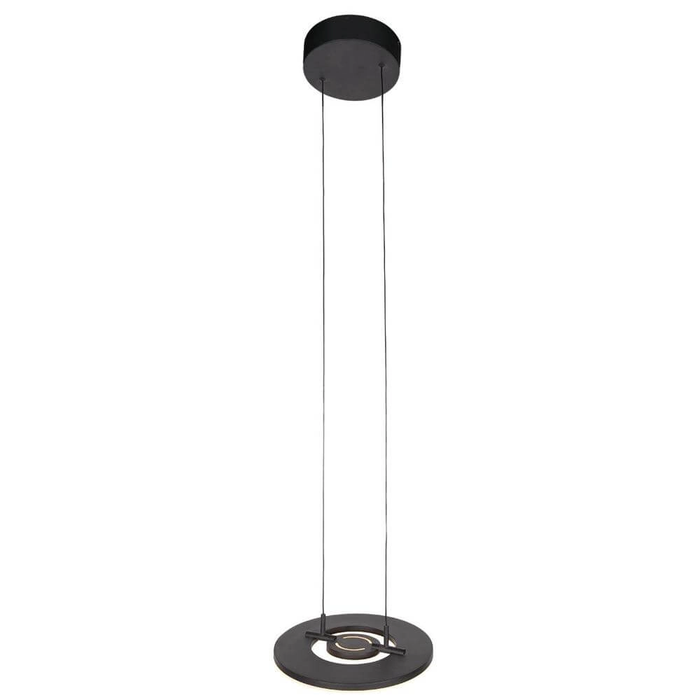 Schlanke Pendelleuchte Soleil Ø 32cm schwarz Steinhauer 8712746176681