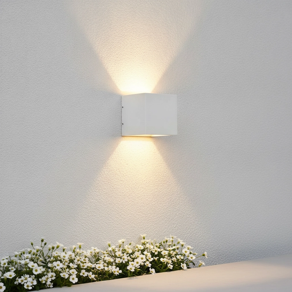 LED up & down light Cube 10cm - white