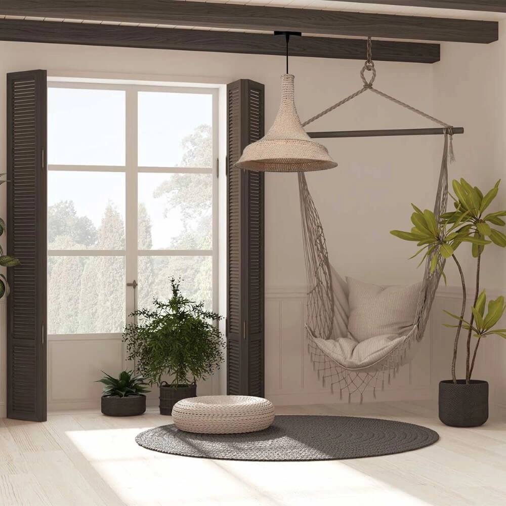 Ø 60cm Hängelampe Marrakesch aus braunem Seil Steinhauer 8712746161496