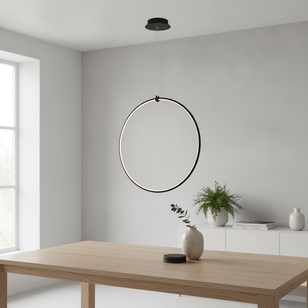 Pendelleuchte Ring schwarz Ø 68cm
