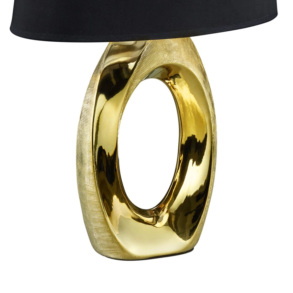 Tischlampe Taba 52 cm Gold mit Schwarz Trio 4017807377507