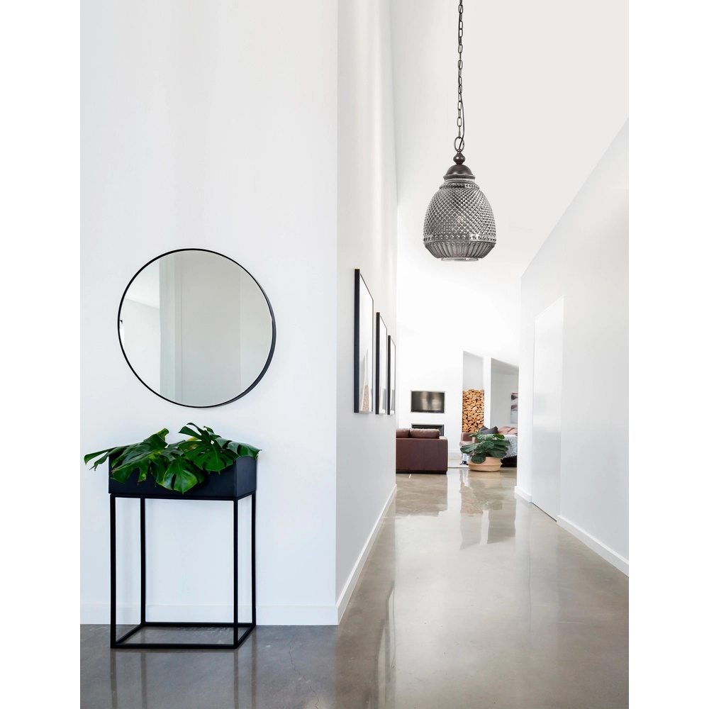 Pendelleuchte Toulon Graues Glas