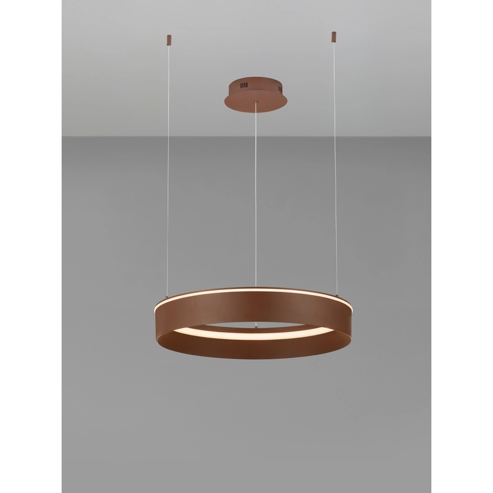 Moderne Pendellampe Olivia braune Ø 60cm Lyora 5212017494245