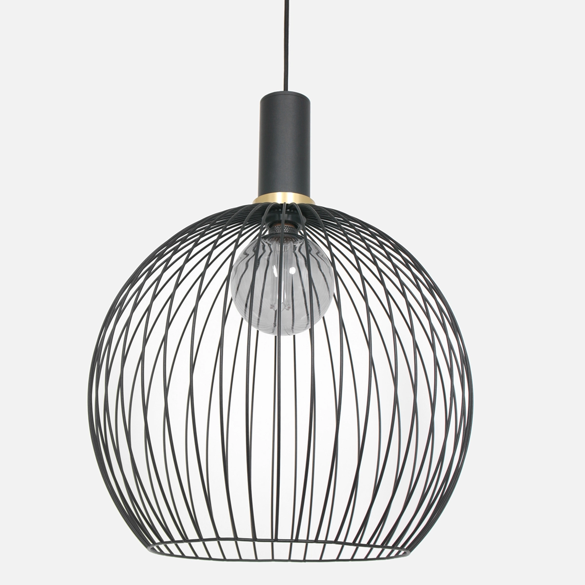 Drahtlampe Aureole 42cm schwarz mit Gold Steinhauer 8712746135480