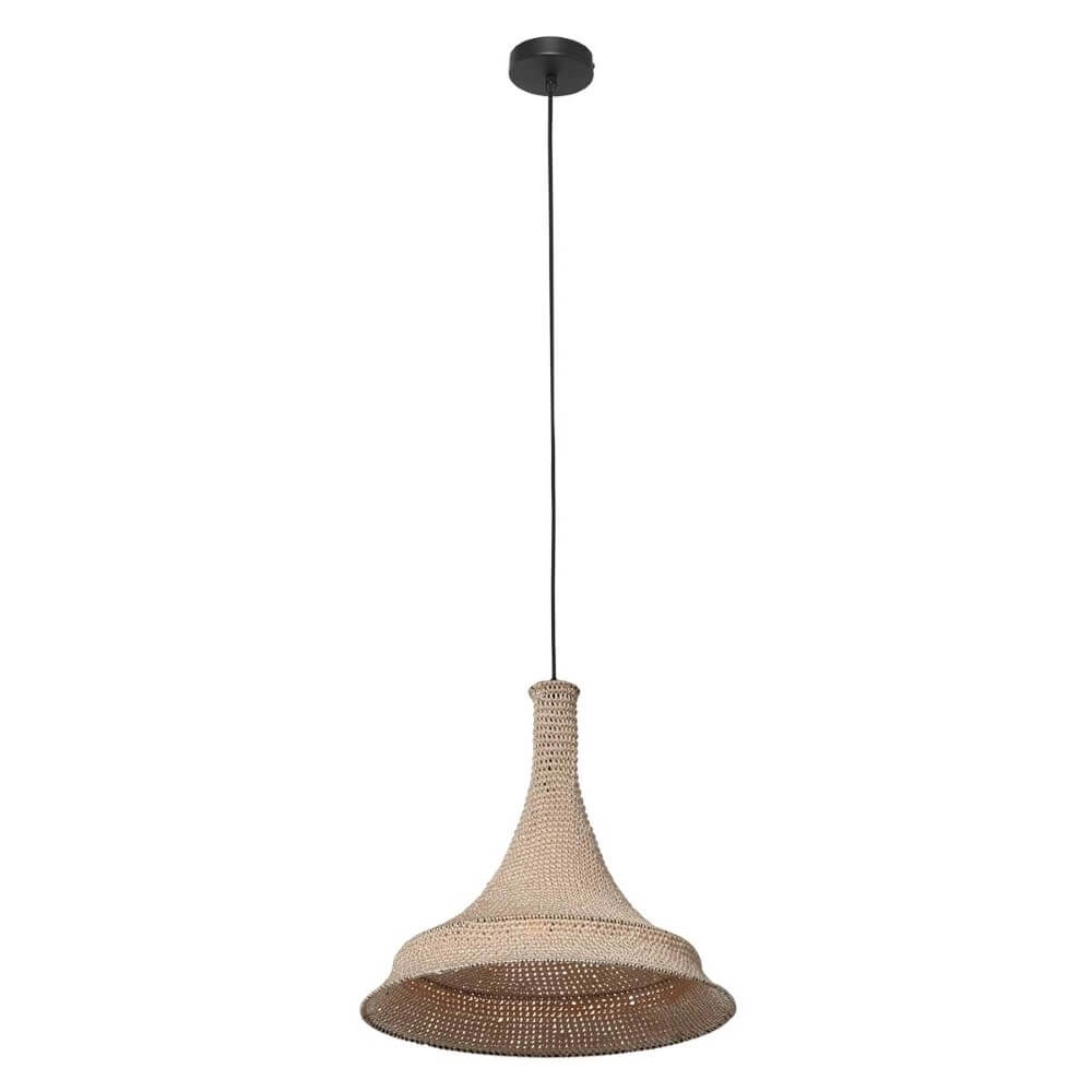 Ø 60cm Hängelampe Marrakesch aus braunem Seil Steinhauer 8712746161496