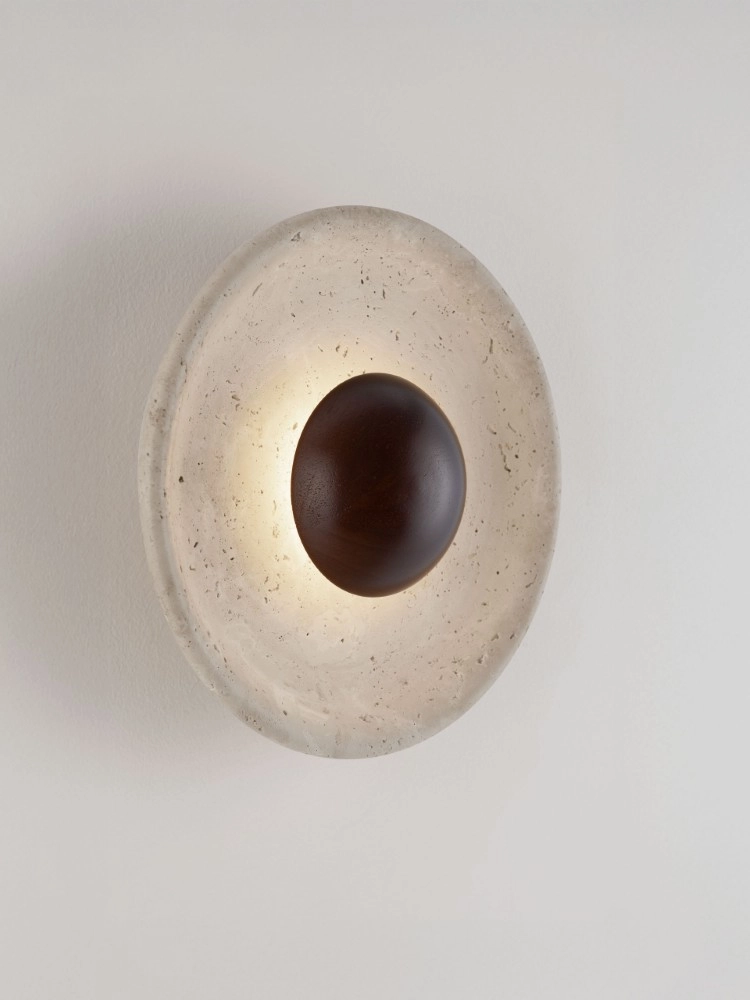 Design-Wandlampe Cerio braun mit sandbraun Ø 25 cm