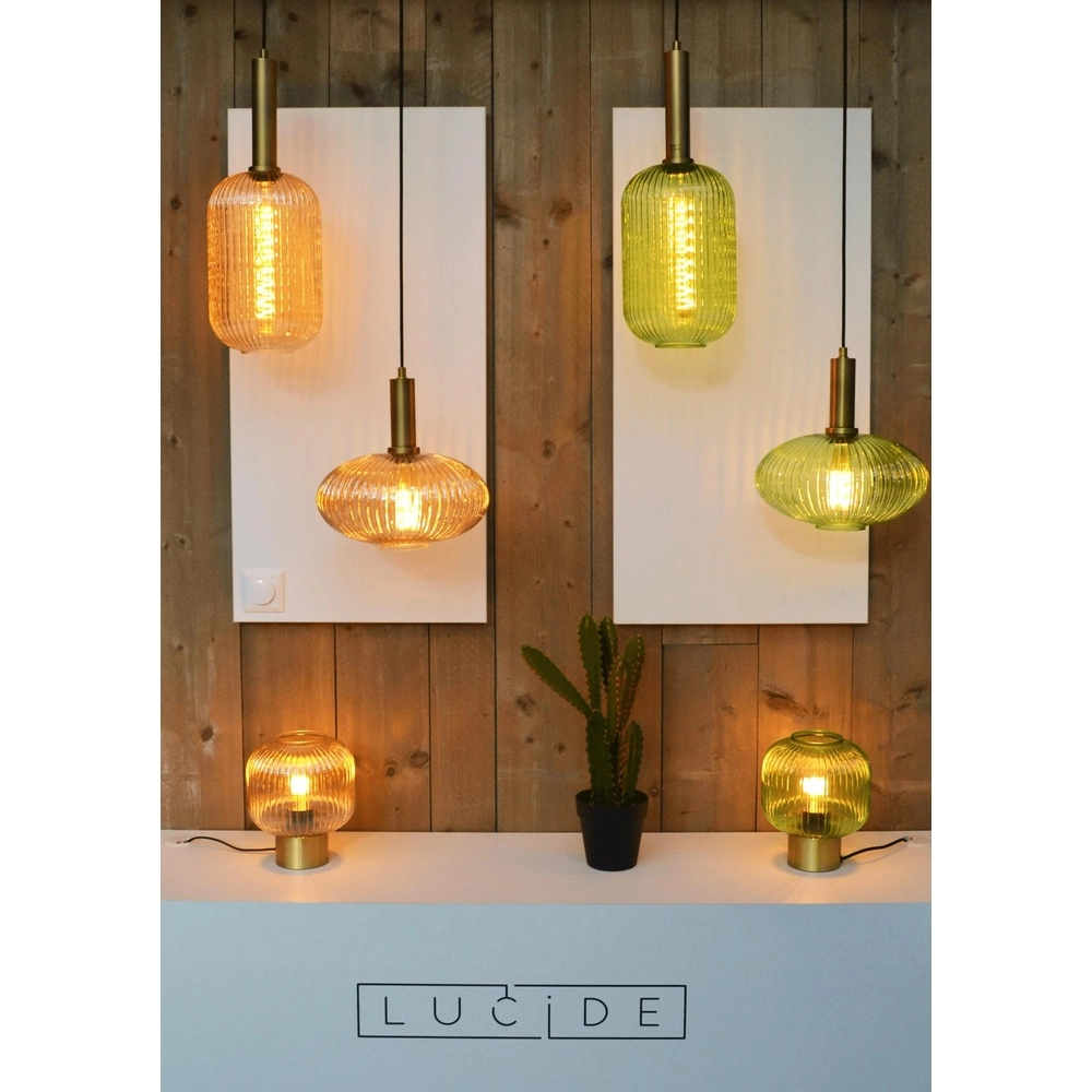 Tischlampe Maloto Ø 20 cm Bernstein Lucide 5411212451255