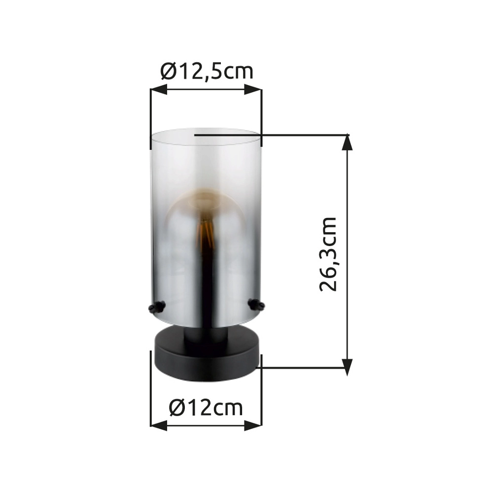 Tischlampe Florentina Schwarzes Design Globo 9007371458141