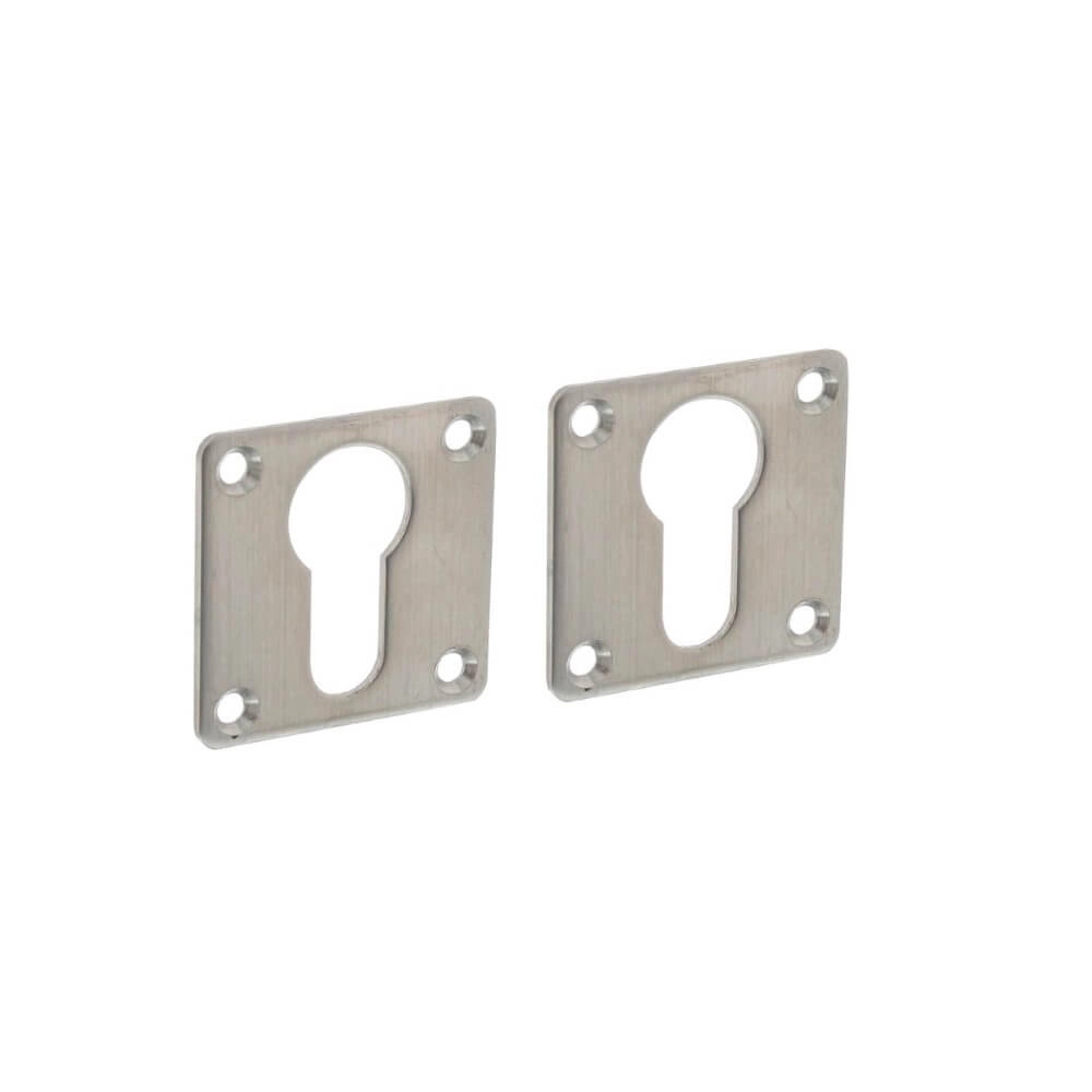 Set mit 2 Zylinder-Rosetten Tira quadratischer Edelstahl 2mm Intersteel 8714186635438