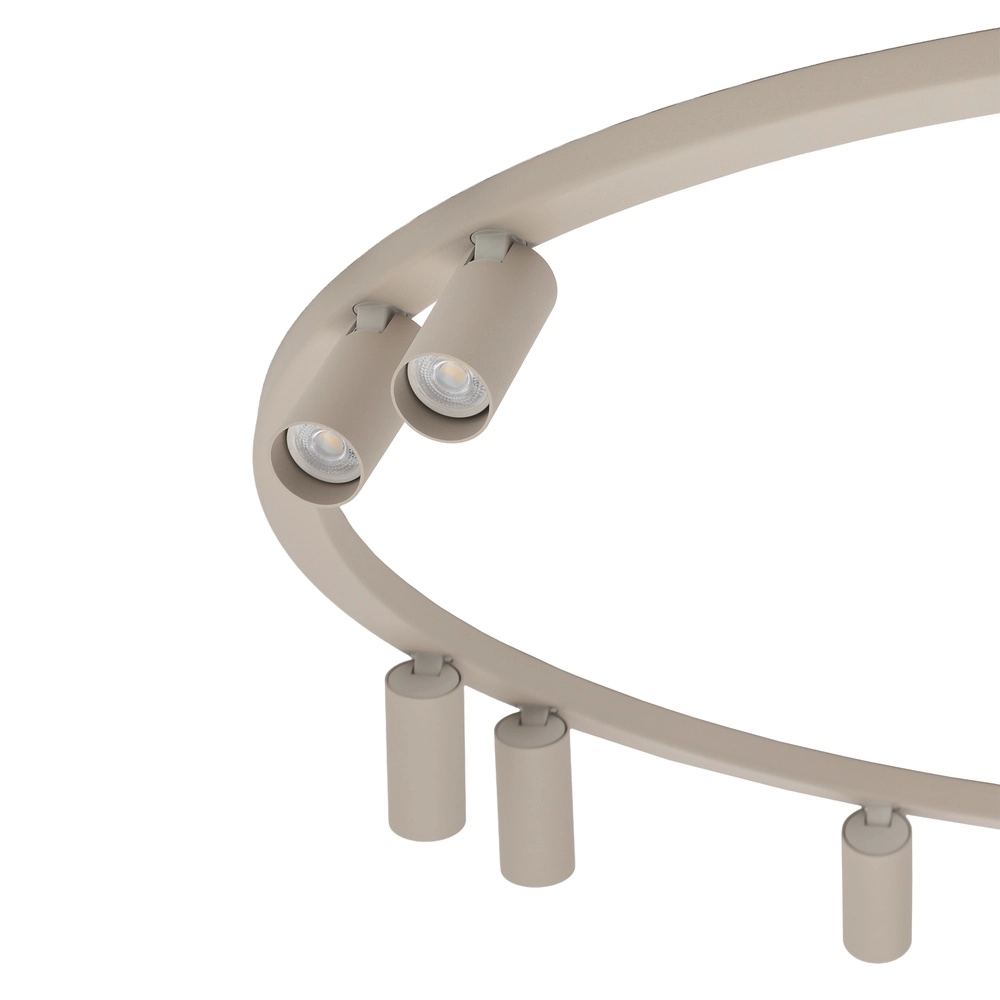 Kreisförmige, oberflächenmontierte Scheinwerfer Fourty 9x GU10 – beige Lyora 5903139119542