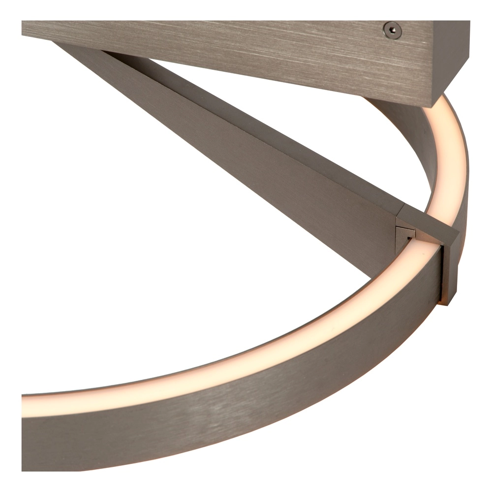 Design-Deckenlampe Applause Ø 40cm – gebürsteter Stahl – mit Fernbedienung Premium by Lucide 5411212221780