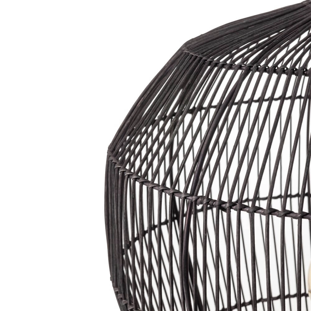 Rattan Pendelleuchte Haiti S Ø 43cm schwarz Lyora 5903139111669