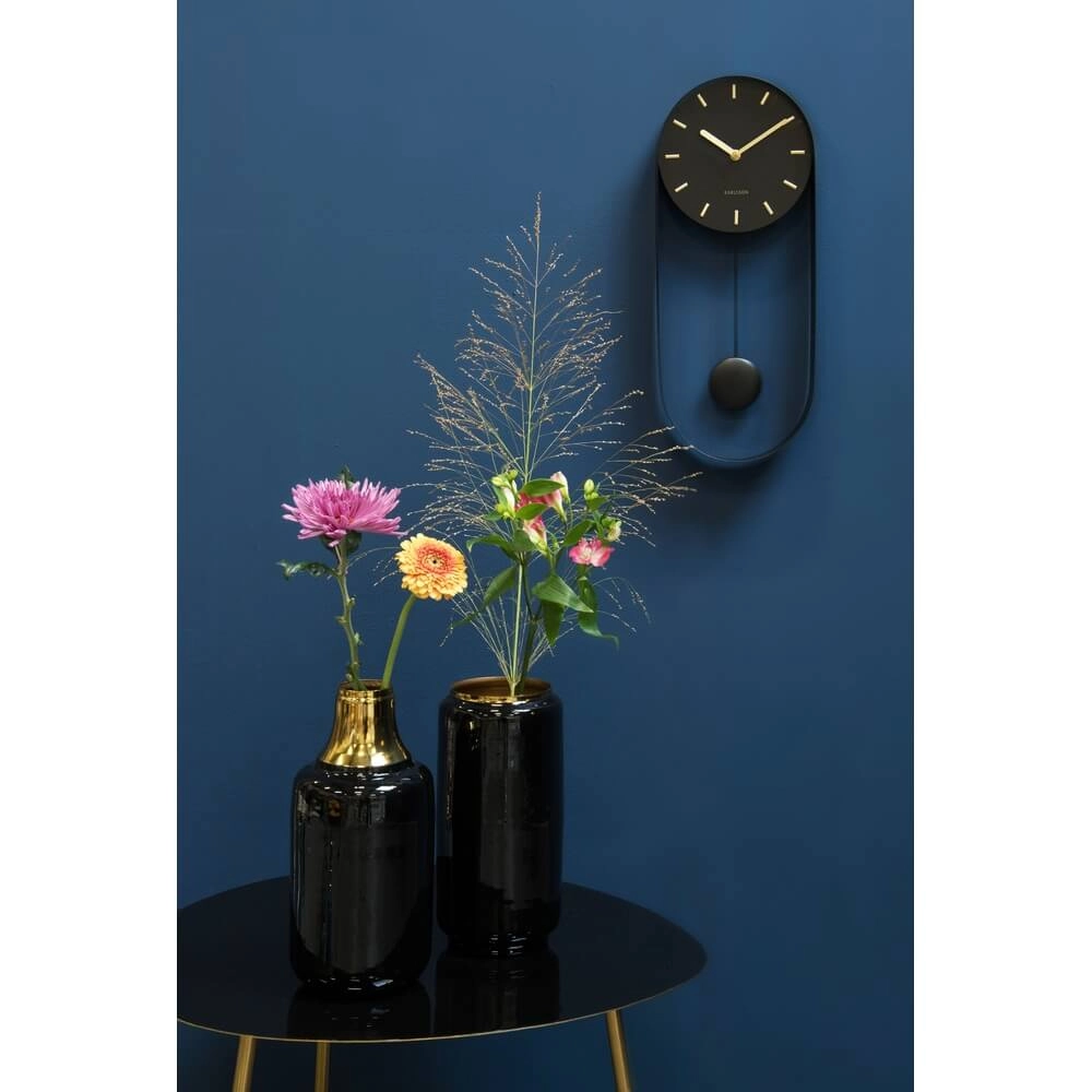 Wanduhr Pendel Charm schwarz - Ø 20 x 50cm Karlsson 8714302657337