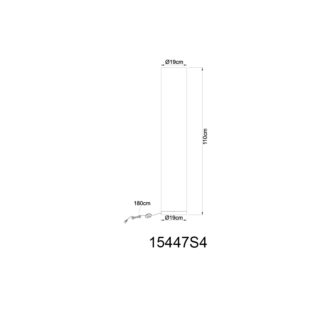 Design-Stehlampe Ava Nickel Globo 9007371402892