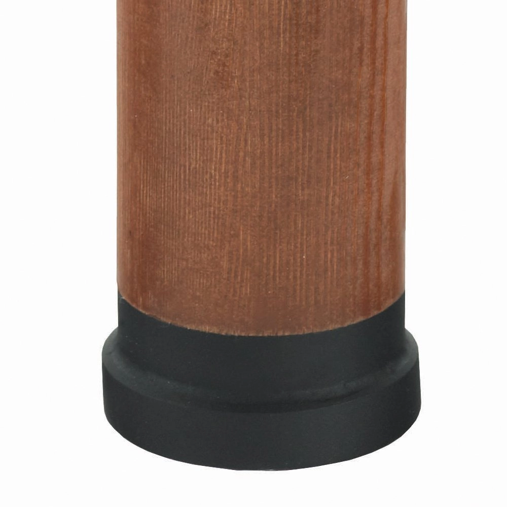 Ländliche Terrassenlampe Selhalm 85cm schwarz mit Holz Franssen 7042891440667