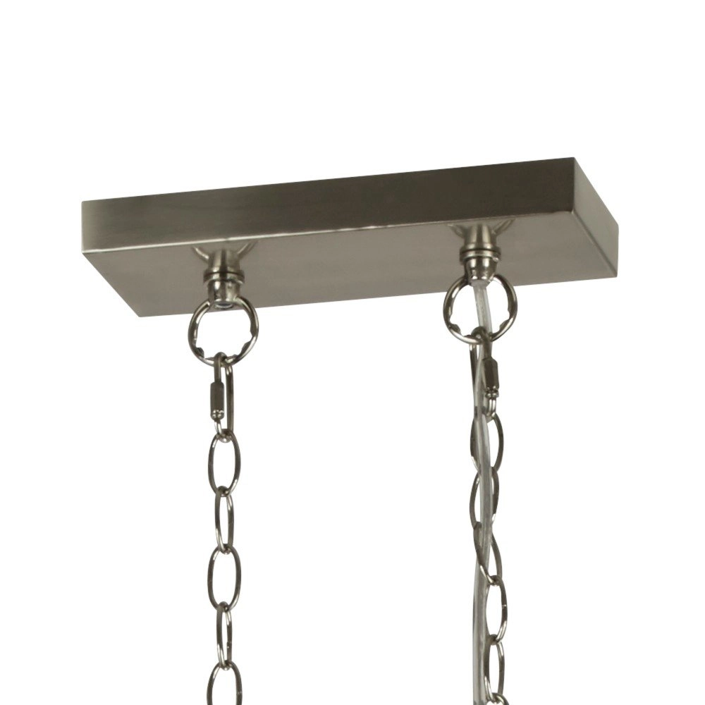 Esszimmer Hängelampe Dallas mattes Silber Searchlight 5053423137186