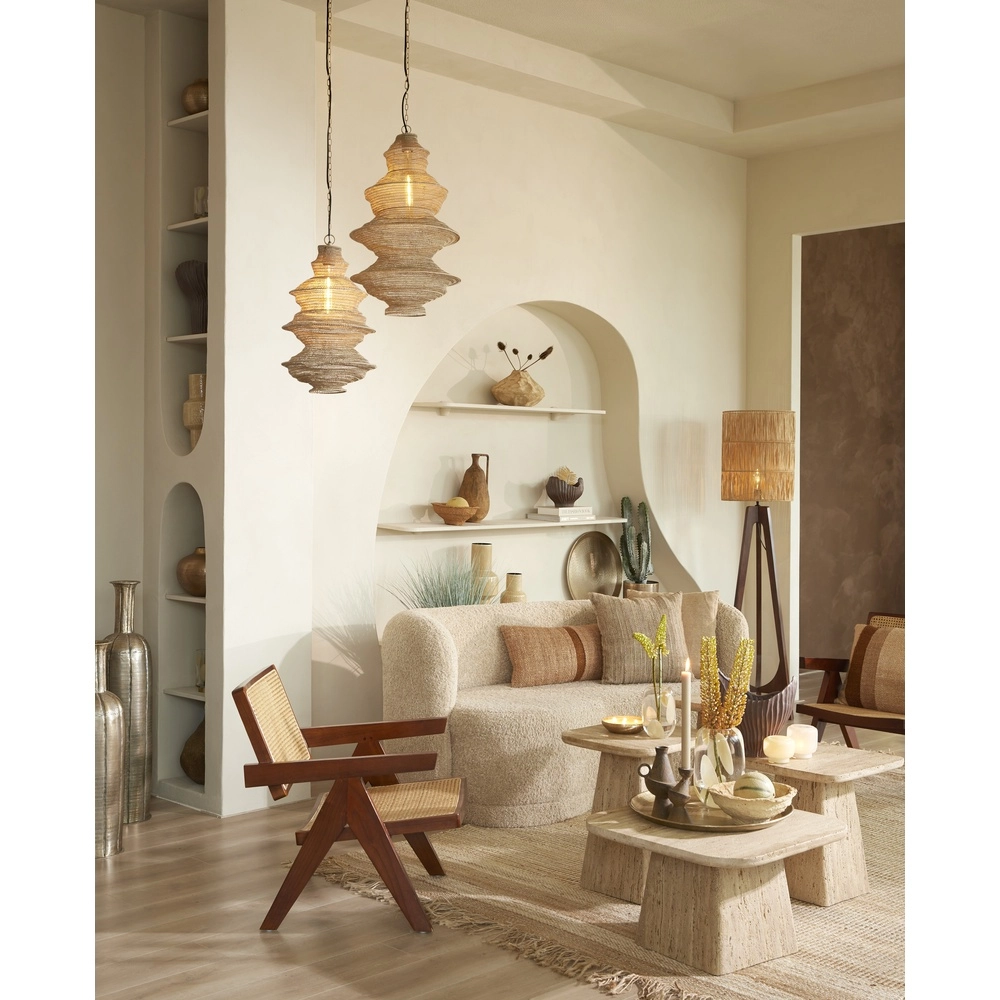 Metallnetz-Pendellampe Nakisha Ø 31 cm – Sand Light & Living 8717807694999