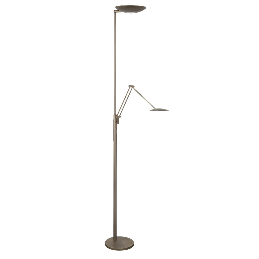 Klassische Leselampe Geneva Kupferbronze Ø 23cm