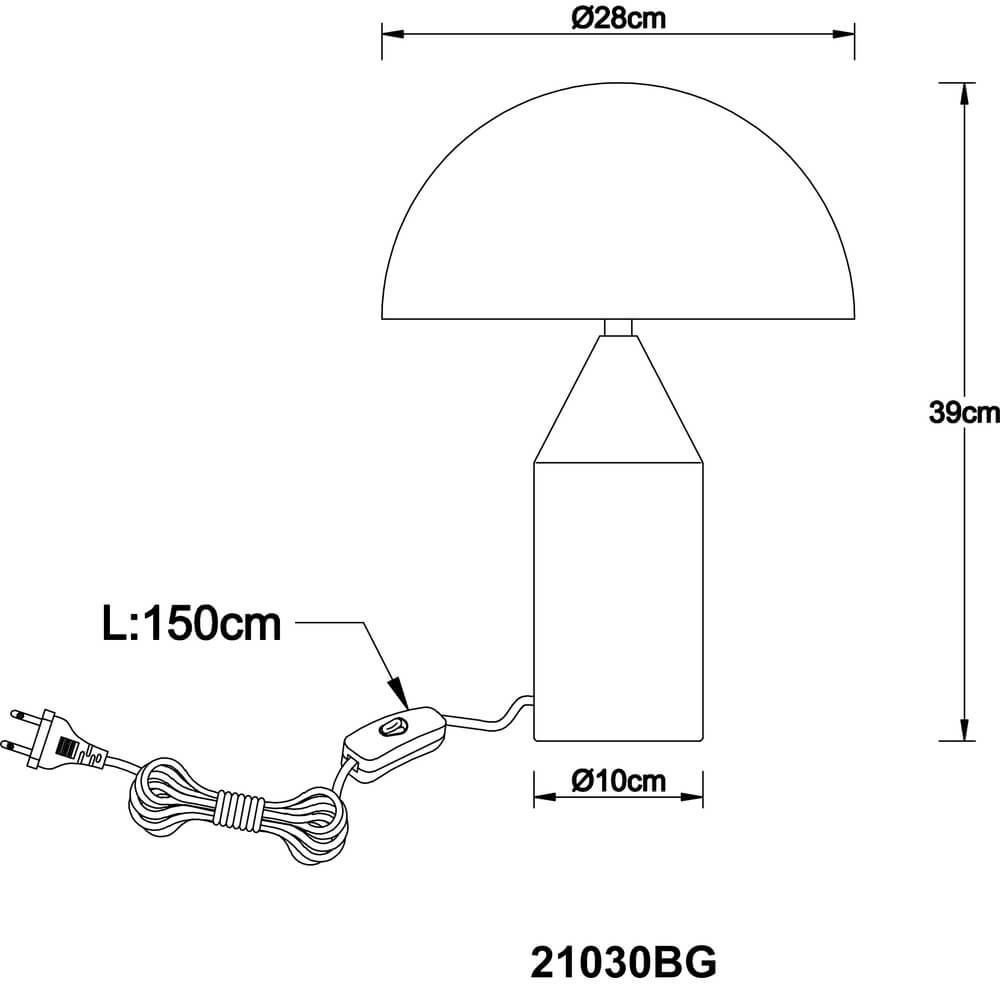 Design-Tischleuchte Atoma grün Globo 9007371474776