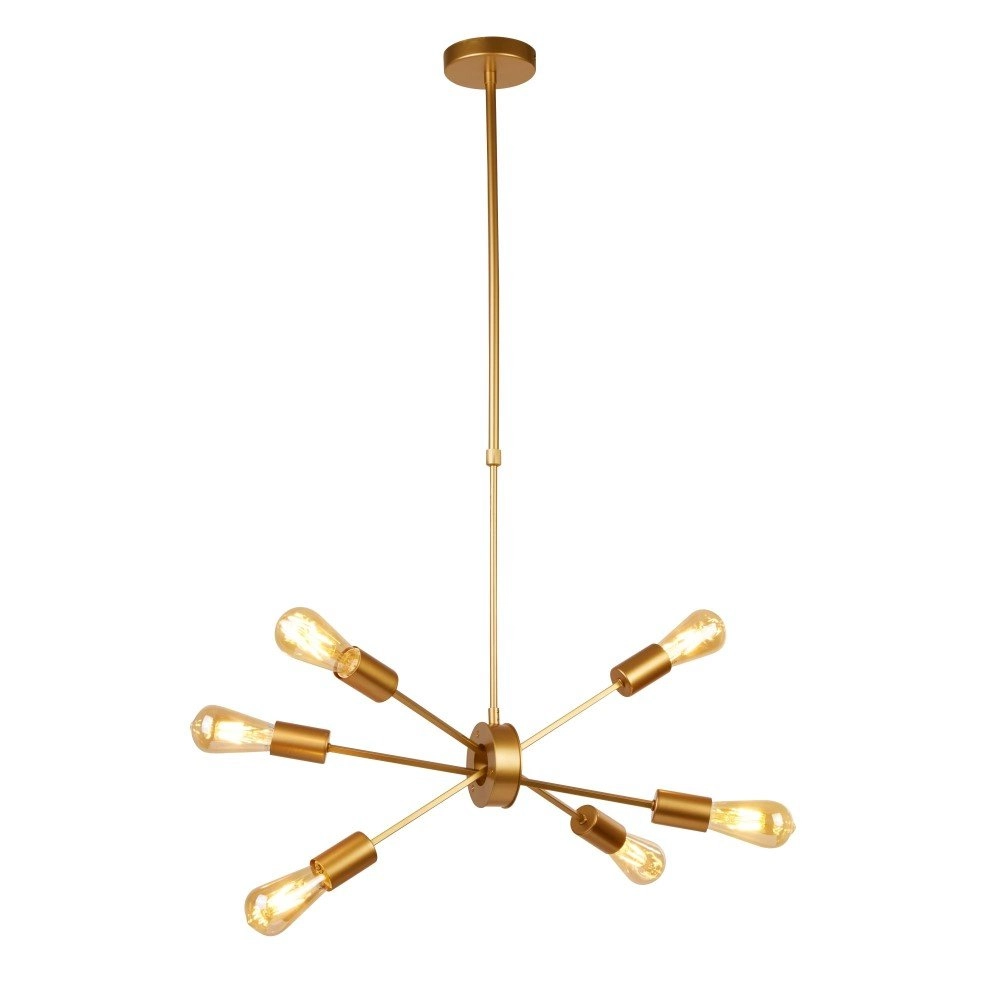 Goldene Hängelampe Alpha Spider 6-Licht Searchlight 5053423134437