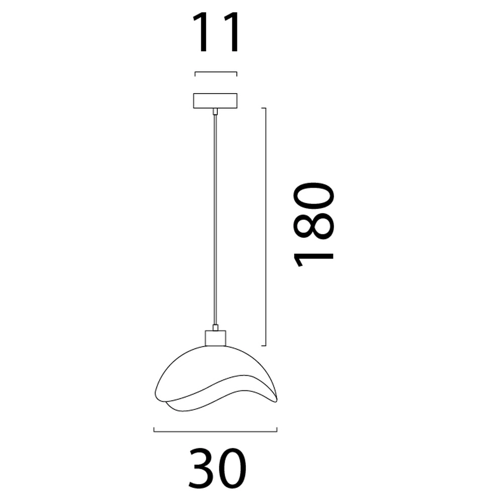 Design-Pendellampe Volta Ø30cm – wellig – schwarz Masterlight 8718121395517