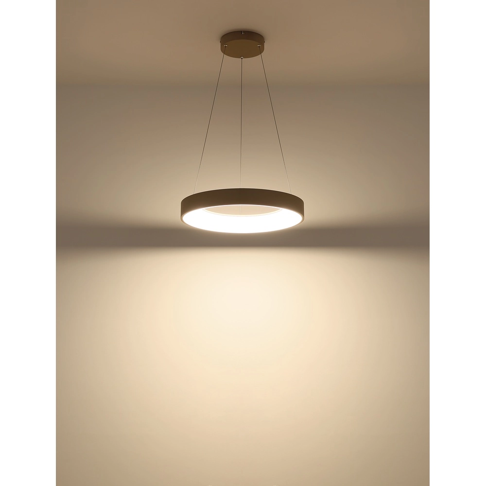 Moderne Pendelleuchte Gallegos sandbraun Ø 50cm Globo 9007371569960