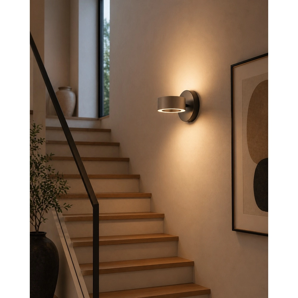 Wandlicht Axion Schwarz mit Braun Brilliant 4004353477140