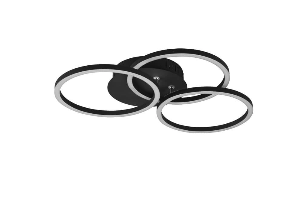 Deckenlampe Circle 3-Ring schwarz Trio 4017807500615