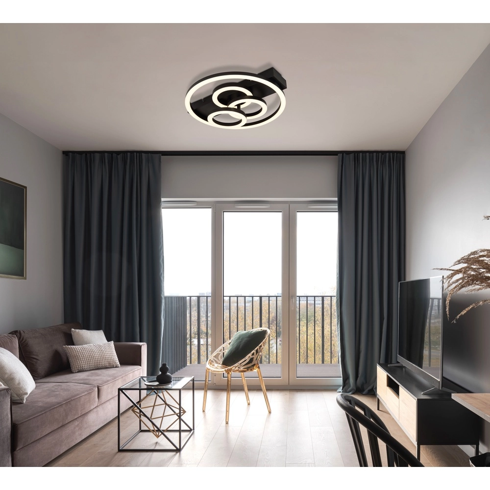 Schwarze Deckenlampe Darryl I Konstruktion Globo 9007371487295