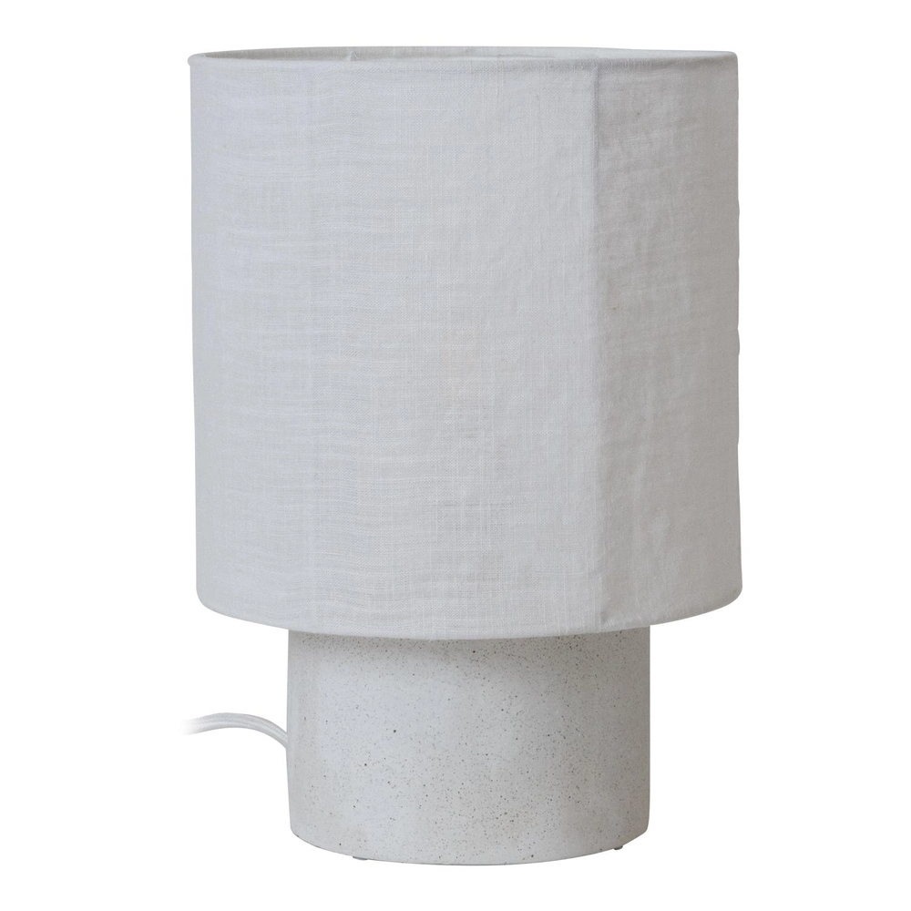 Tischlampe Tissaja Ø 20 cm weiß