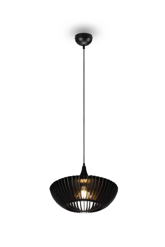 Moderne schwarze Pendelleuchte Colino Ø 40cm Trio 4017807540246