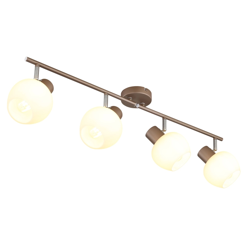 Deckenlampe Eileen 4-helles Kaffeebraun