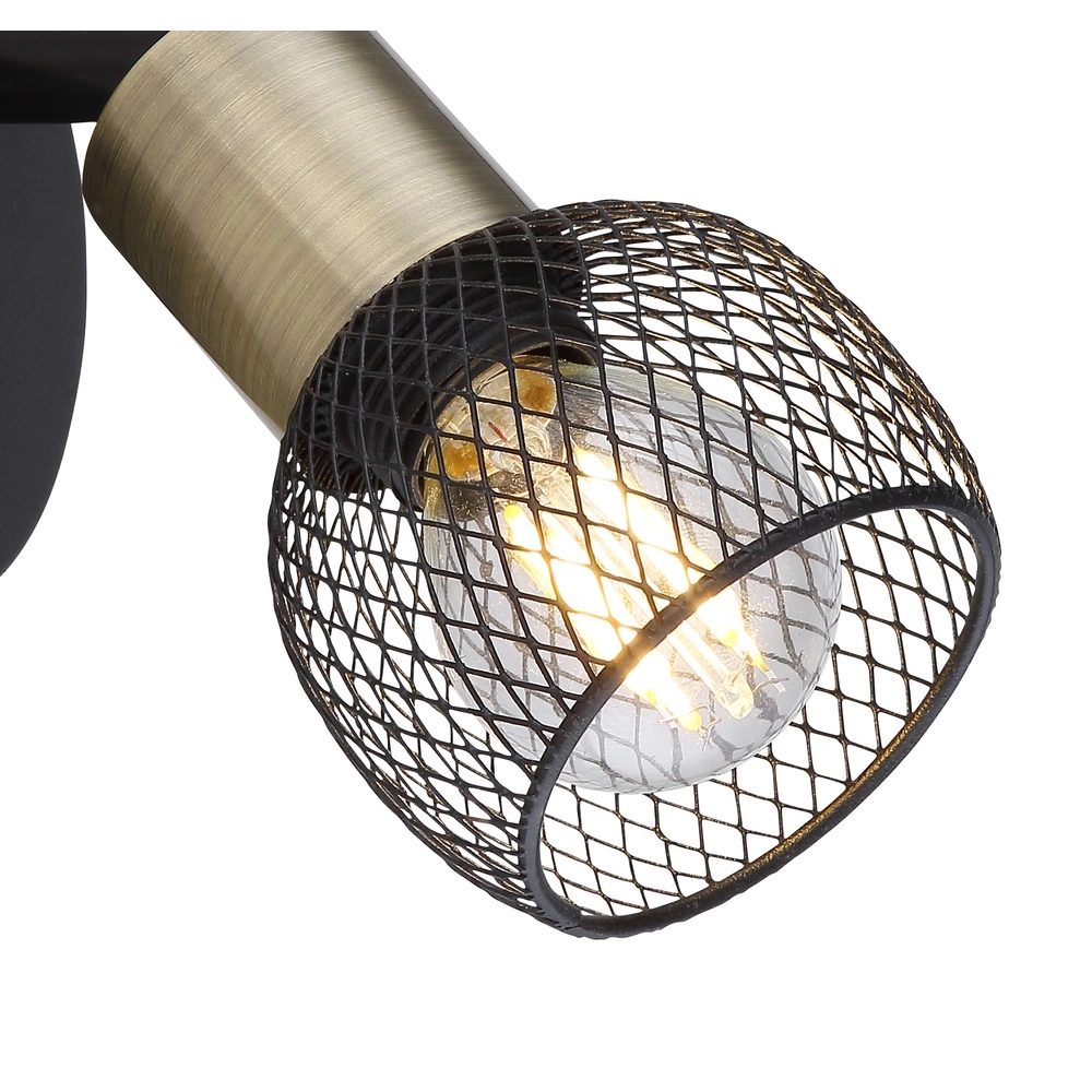 Wandlampe Fiastra Schwarz mit Mesh Globo 9007371424115