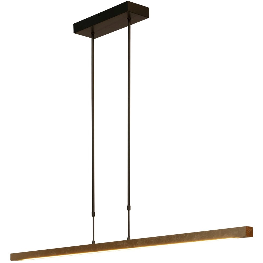 Schwarze Hängelampe Real 3 mit Gold 130cm Masterlight 8718121220475