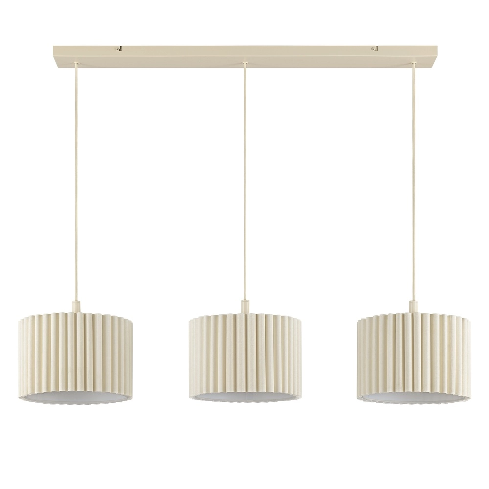 Japandi-Pendellampe Velin 3-hell sandbraun Brilliant 4004353476839