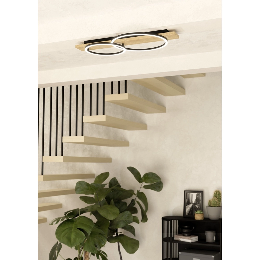 Deckenlampe Boyal 2L – LED – mit Holzoptik Eglo 9008606327232