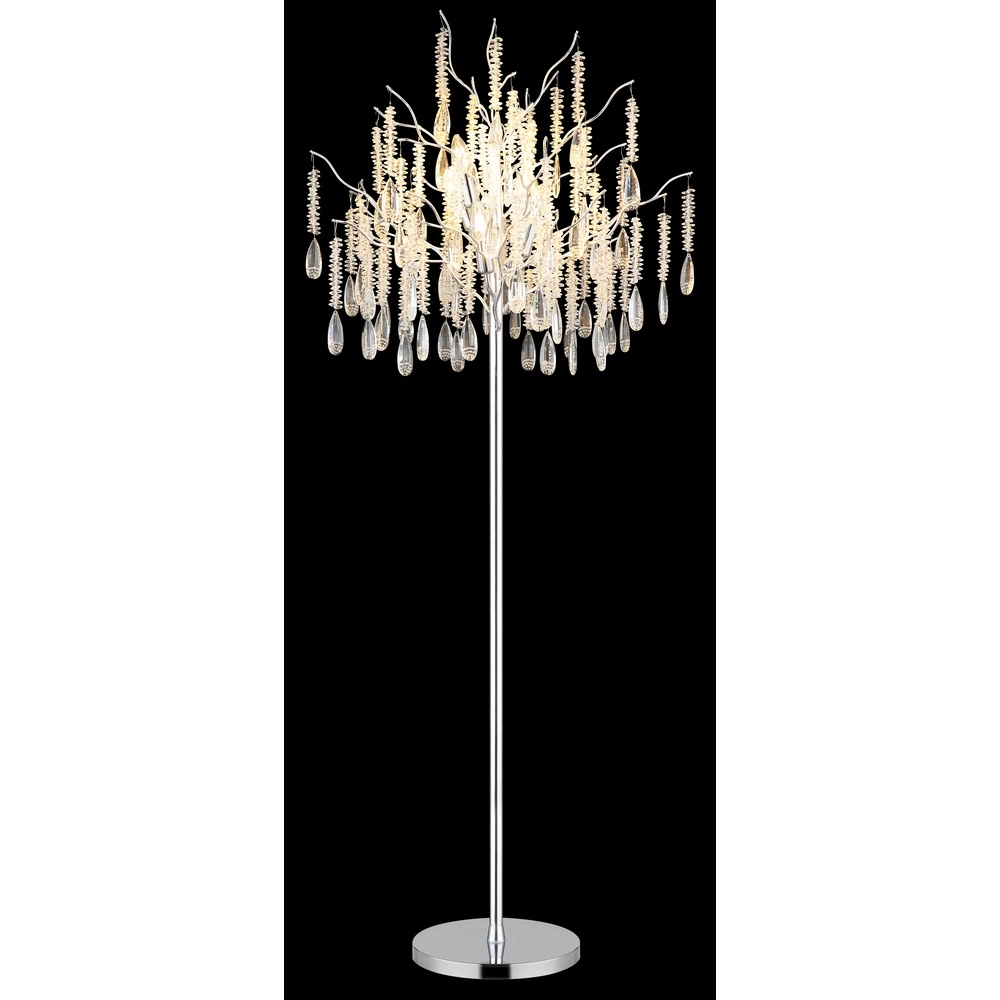 Stehlampe Kinga silbergrau Ø 55 cm Globo 9007371570010