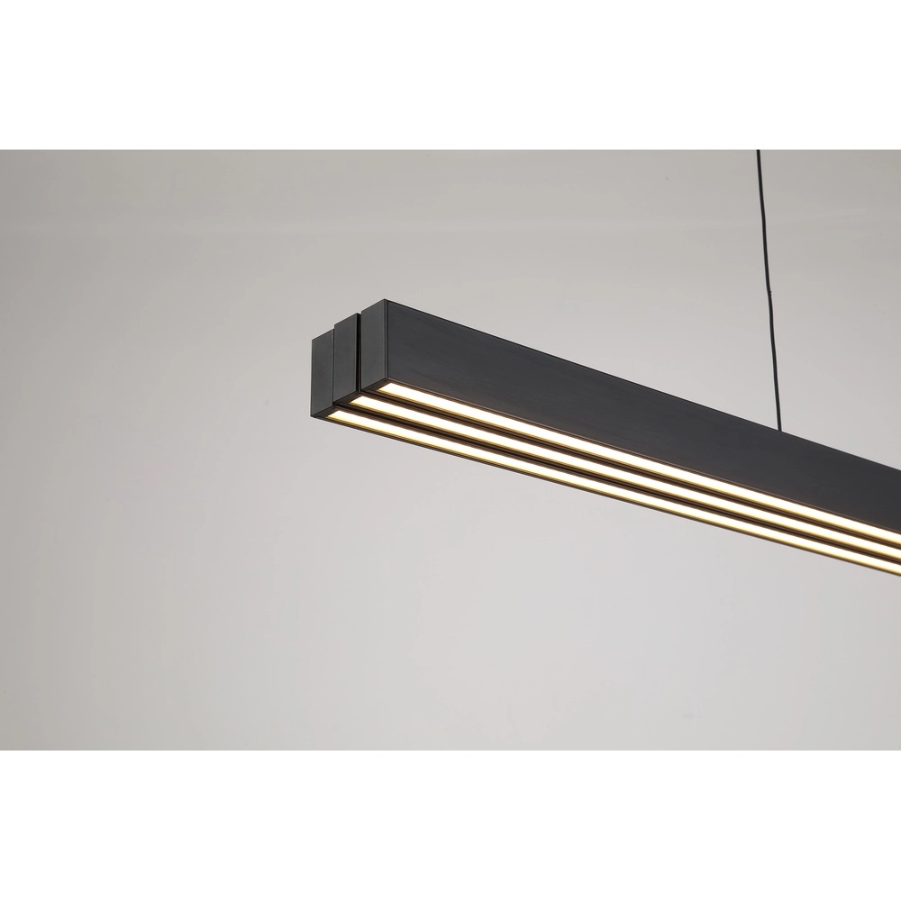 Pendelleuchte Linear Verstellbar Schwarz Searchlight 5053423301938