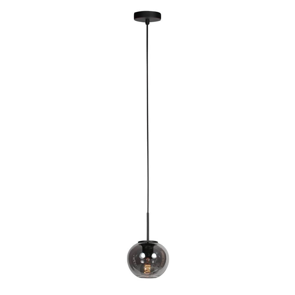Pendelleuchte HaloSwap mit 1 Kugel Rauchglas Ø 15cm
