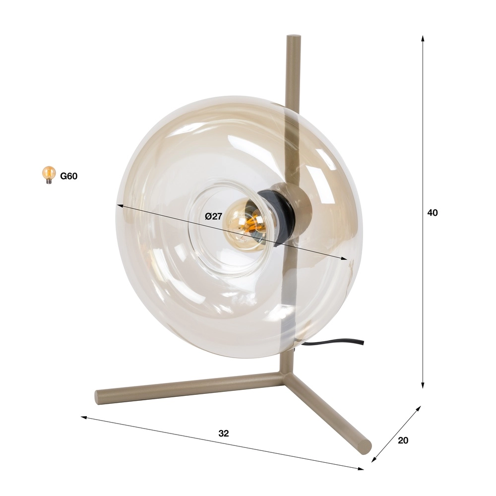 Moderne Tischlampe Soll Sandbraun Lyora 8716803514683