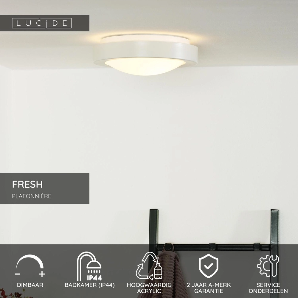 Deckenlicht Fresh Ø 27 cm weiß Lucide 5411212790521