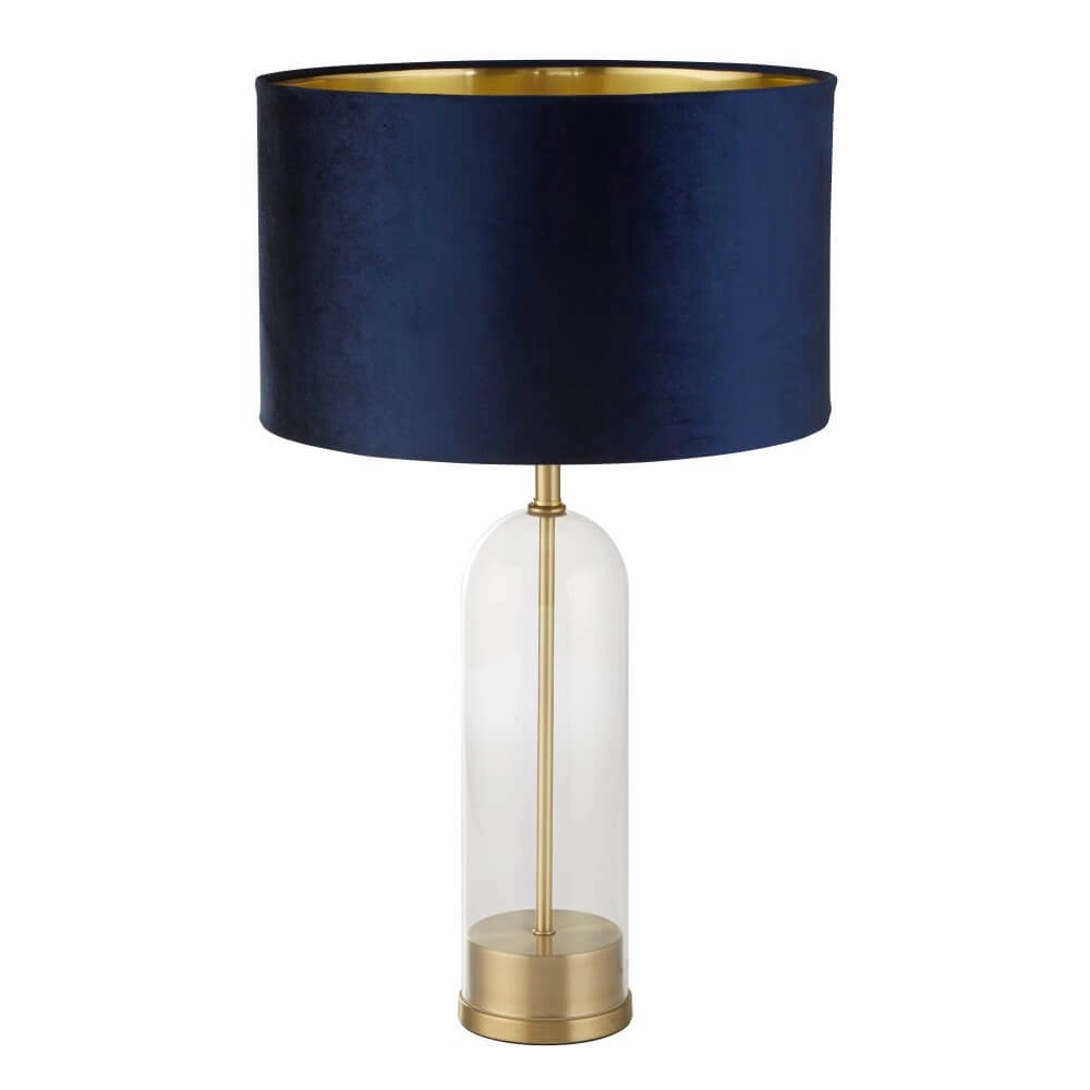 Tischlampe Oxford mit dunkelblauer Kapuze