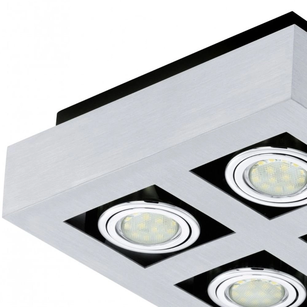 LED-Deckenspot Loke 1 4-Licht-LED-Metallgrau Eglo 9002759913557
