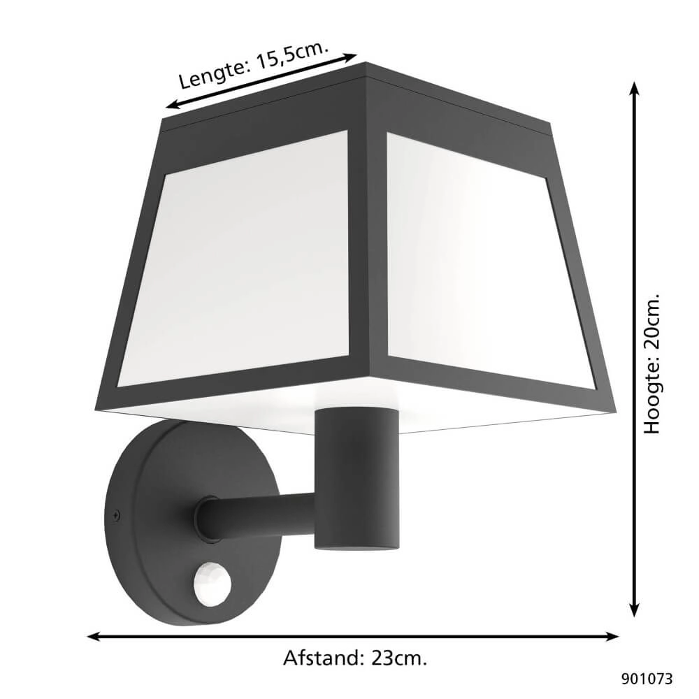 Solar-Wandleuchte Altilia schwarz mit weiß Eglo 9008606298006