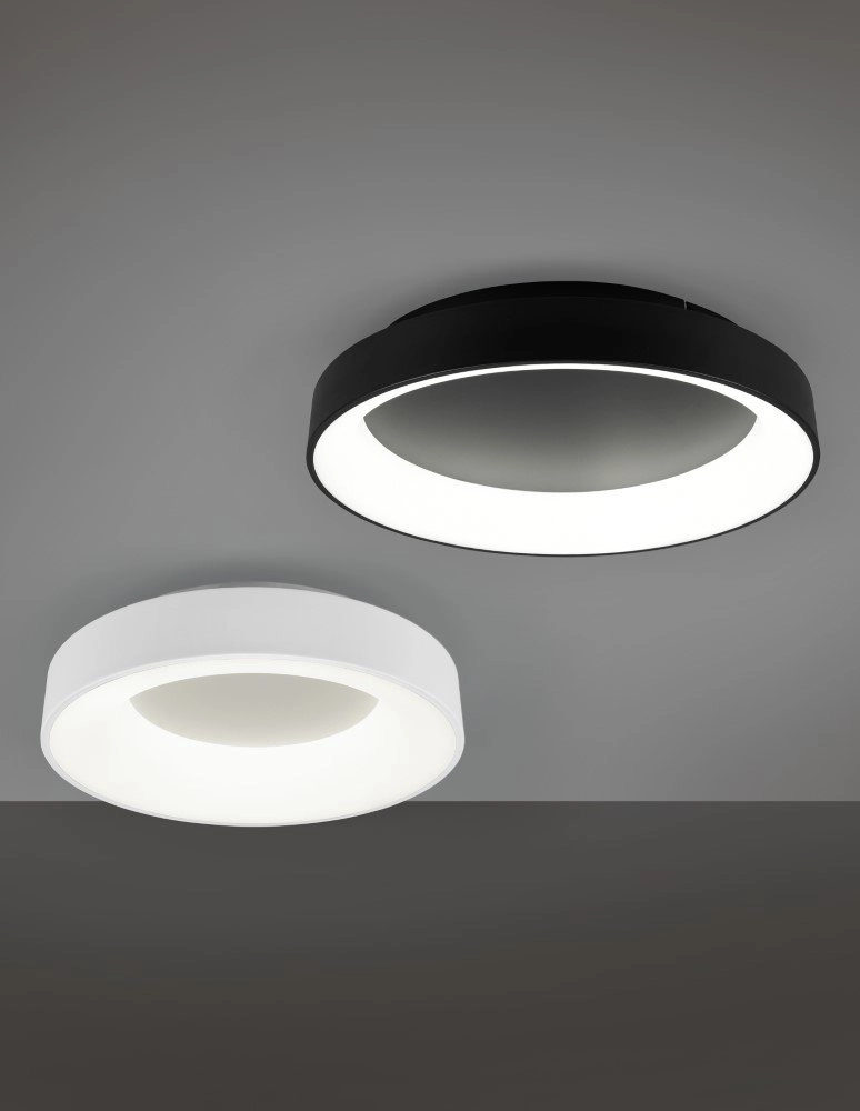 LED-Deckenlampe Girona 48W - 2700-6000K - 60 cm schwarz Trio 4017807489866