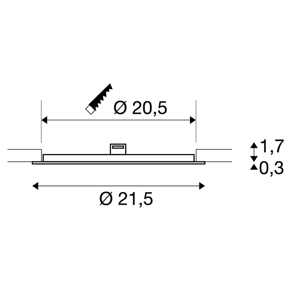 Deckenleuchte Senser Ø 21,5 cm SLV 4024163232005