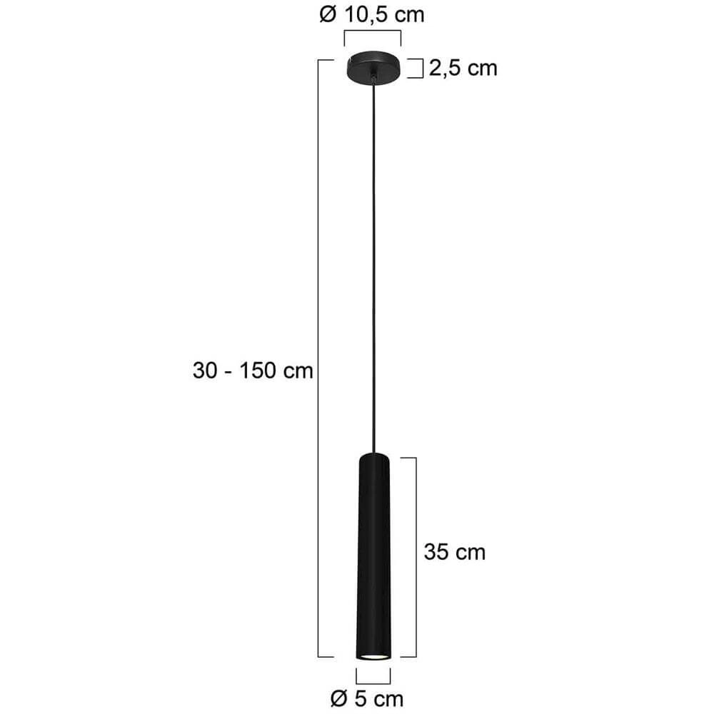 Design-Pendelleuchte Tubel schwarz Steinhauer 8712746174281